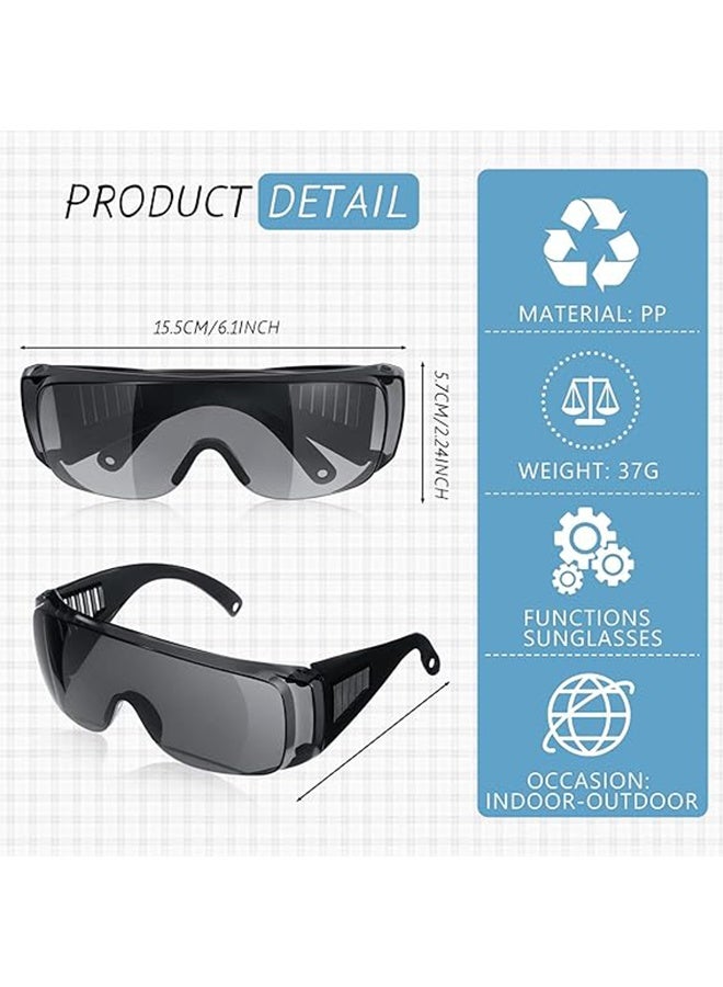 4 نظارات واقية، مضادة للضباب، قابلة للتعديل، رؤية واسعة للحماية من المواد الكيميائية، نظارات ناعمة وخفيفة الوزن - Image 2